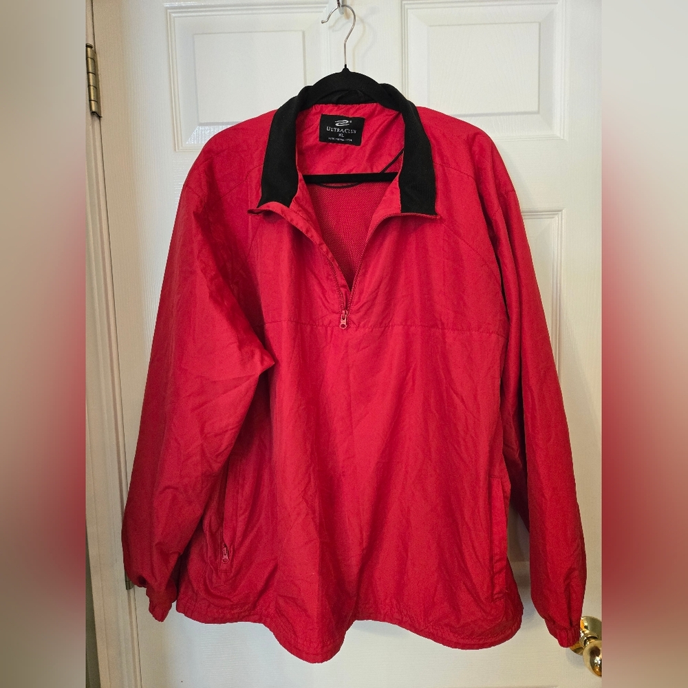 Ultra Club Men's Red Windbreaker Jacket